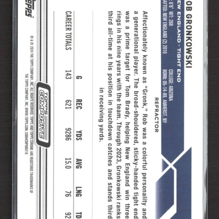 2024 Topps Composite Topps Chrome Rob Gronkowski #27 Refractor