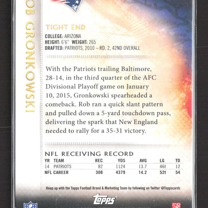 2015 Topps Valor Rob Gronkowski #200
