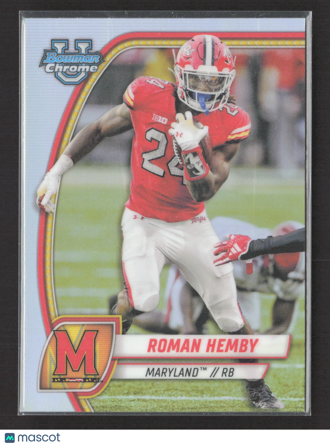 2023 Topps Bowman University Chrome Football Roman Hemby #65 Refractor
