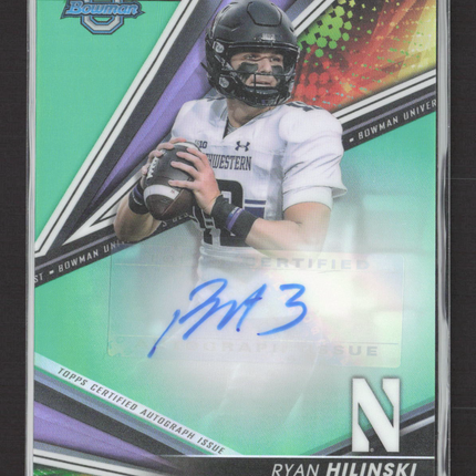 2022 Bowman University Best Football Ryan Hilinski #BA-RH Green 24/99 Auto