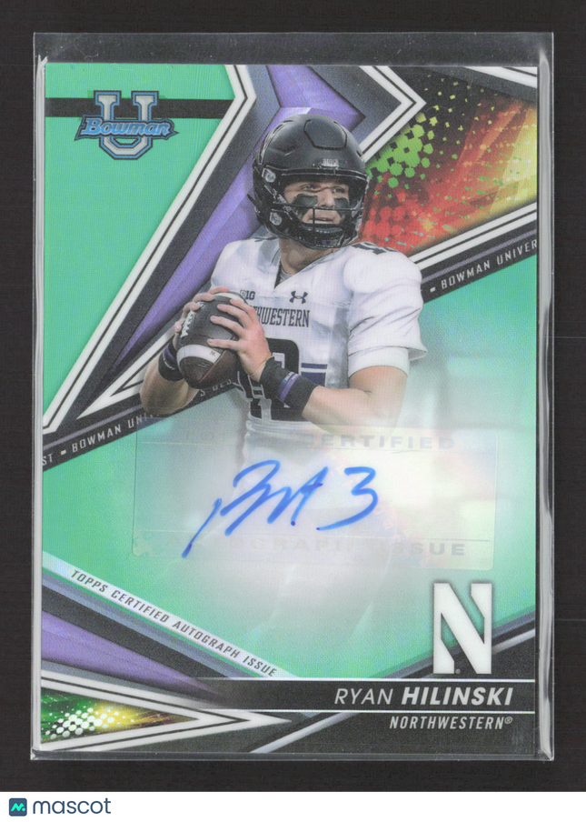 2022 Bowman University Best Football Ryan Hilinski #BA-RH Green 24/99 Auto