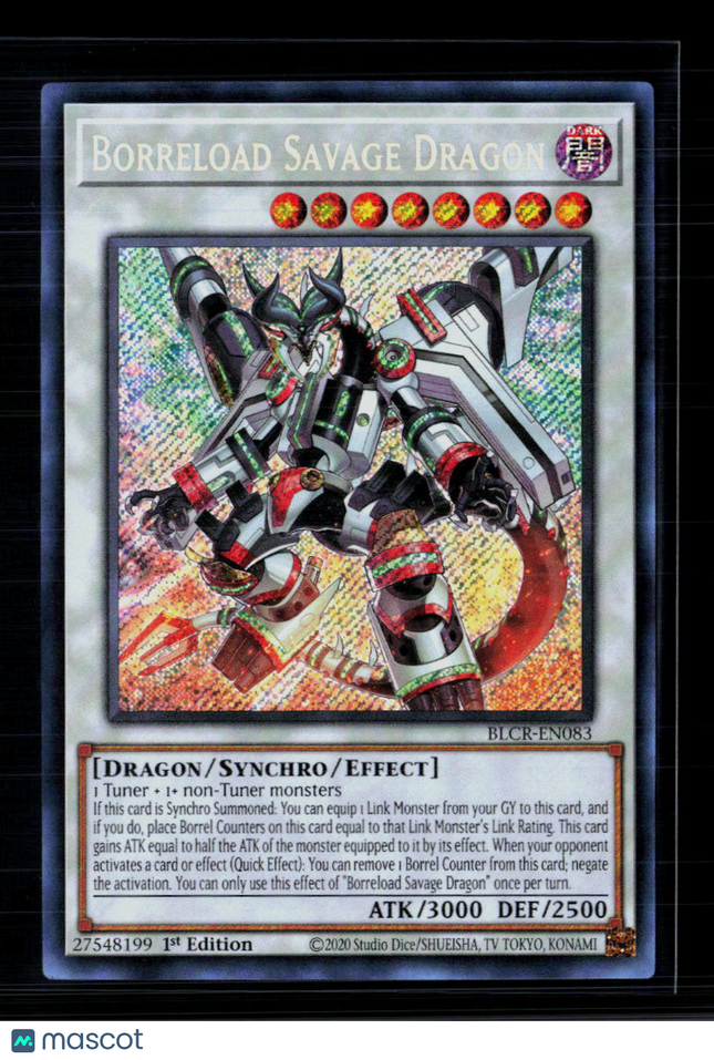 Yu-Gi-Oh! Borreload Savage Dragon SR BLCR-EN083 1st Edition