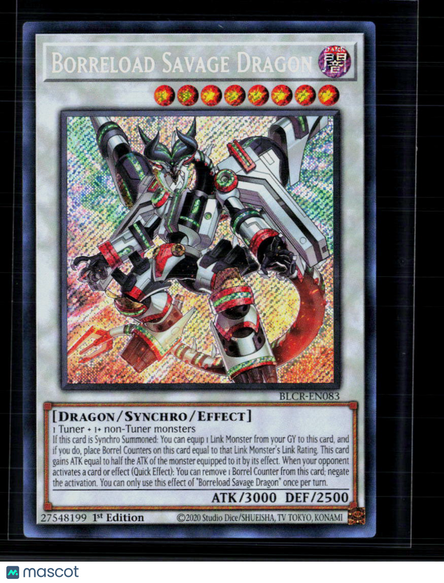 Yu-Gi-Oh! Borreload Savage Dragon SR BLCR-EN083 1st Edition
