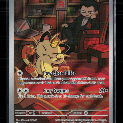 Pokemon 2025 Destined Rivals Team Rocket's Meowth #203/182