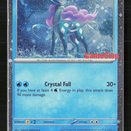 Pokemon 2023 Paldea Evolved Suicune Gamestop #26/94