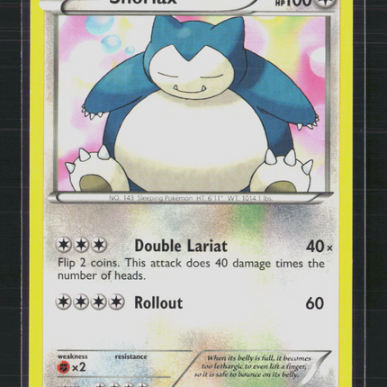 Pokemon 2012 Boundaries Crossed Snorlax #109/149