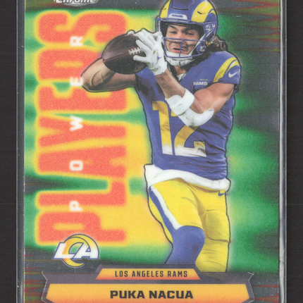2025 Topps Chrome Power Players Puka Nacua #PP-24