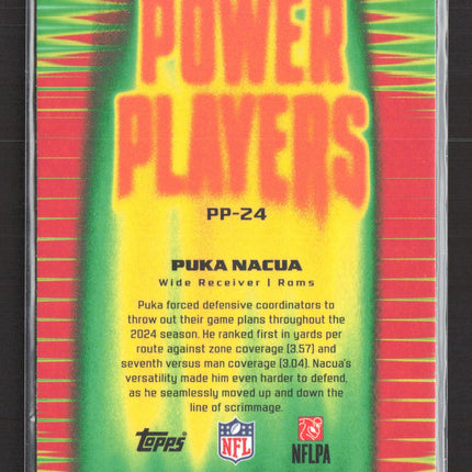 2025 Topps Chrome Power Players Puka Nacua #PP-24