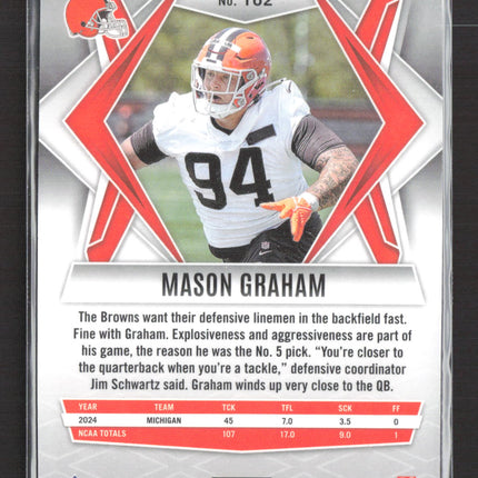 2025 Panini Phoenix Football Mason Graham #162 Silver RC