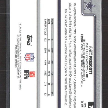 2025 Topps Chrome Dak Prescott #79 Prism