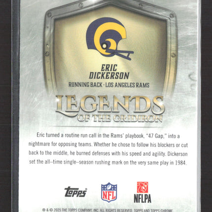 2025 Topps Chrome Legends of the Gridiron Eric Dickerson #LOG-13
