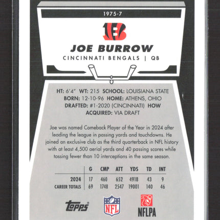 1975 Topps Chrome Joe Burrow #1975-7 X-Fractor