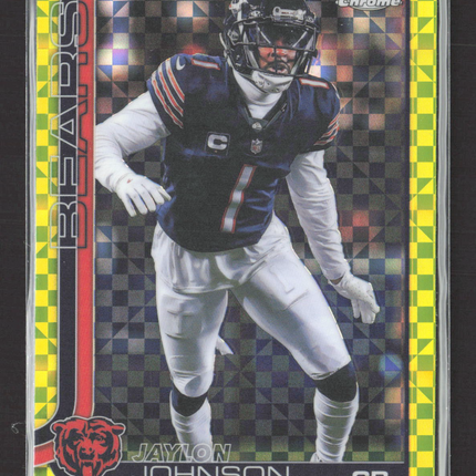 2018 Topps Chrome Jaylon Johnson #57 Yellow Checkerboard