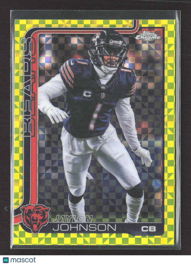 2018 Topps Chrome Jaylon Johnson #57 Yellow Checkerboard
