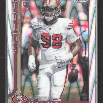 2025 Topps Chrome Mykel Williams #352 Raywave Refractor RC
