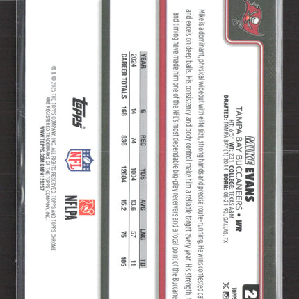 2025 Topps Chrome Mike Evans #282 Red White Blue