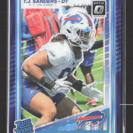 2025 Panini Donruss Optic T.J. Sanders #226 Purple Shock