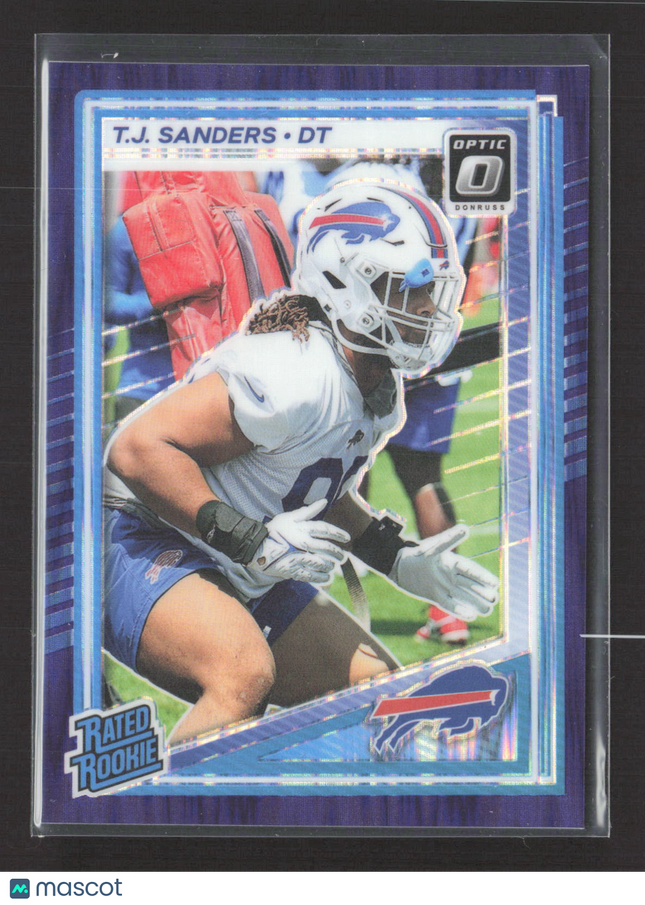 2025 Panini Donruss Optic T.J. Sanders #226 Purple Shock