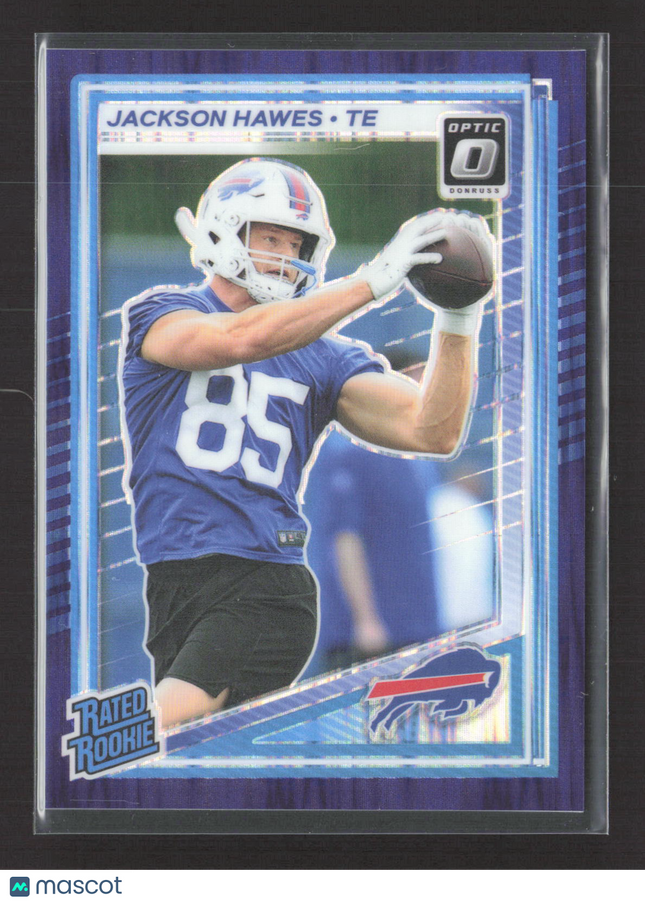 2025 Panini Donruss Optic Football Jackson Hawes #224 Purple Shock