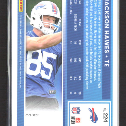 2025 Panini Donruss Optic Football Jackson Hawes #224 Purple Shock