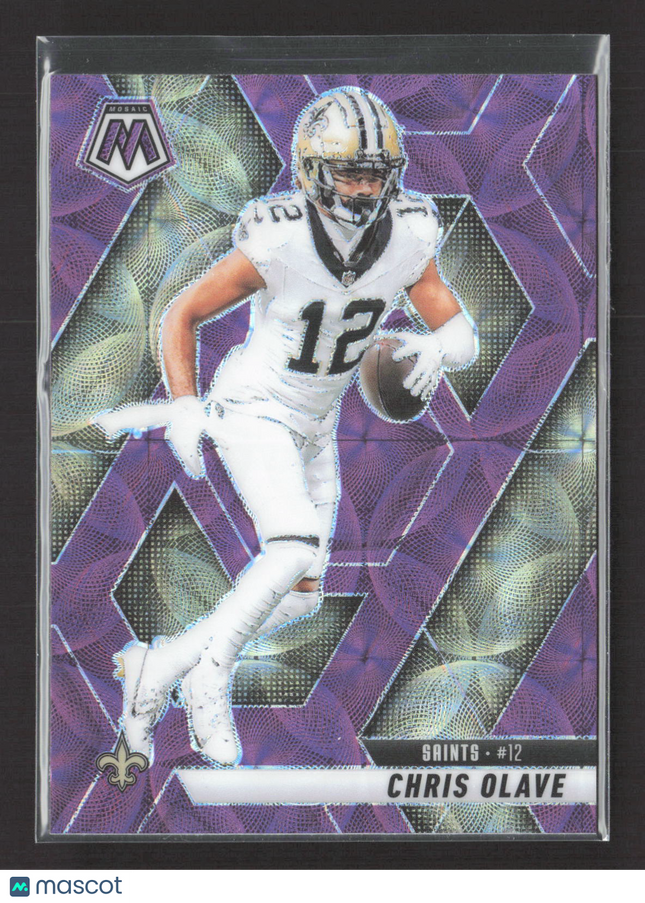 2025 Panini Mosaic Prizm Chris Olave #92 Purple