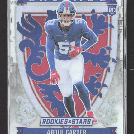 2025 Panini Rookies & Stars Crusade Prizm Abdul Carter #24 Silver RC 051/149