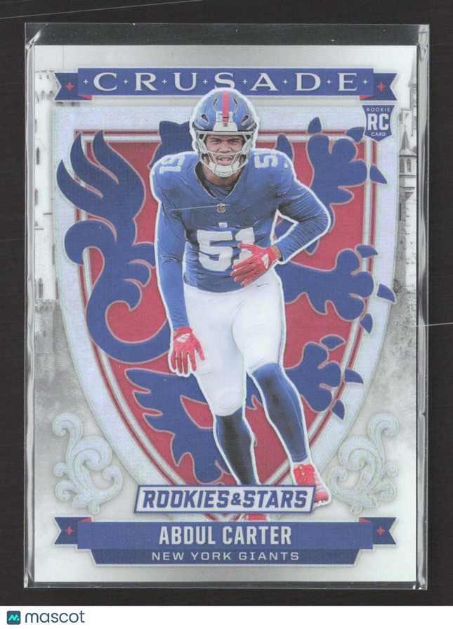 2025 Panini Rookies & Stars Crusade Prizm Abdul Carter #24 Silver RC 051/149