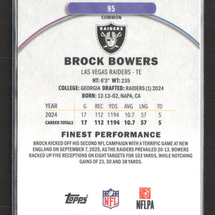 2025 Topps Finest Brock Bowers #95