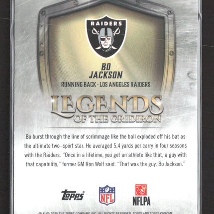2025 Topps Chrome Legends of the Gridiron Bo Jackson #LOG-17 Refractor