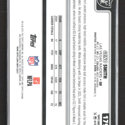 2025 Topps Chrome Geno Smith #179 Pink X-Fractor