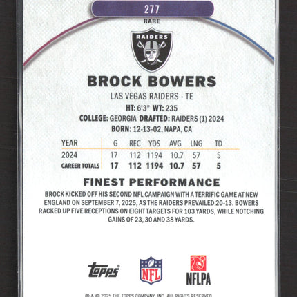 2025 Topps Finest Brock Bowers #277