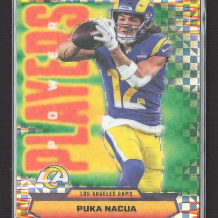 2025 Topps Chrome Power Players Puka Nacua #PP-24 Xfractor Refractor