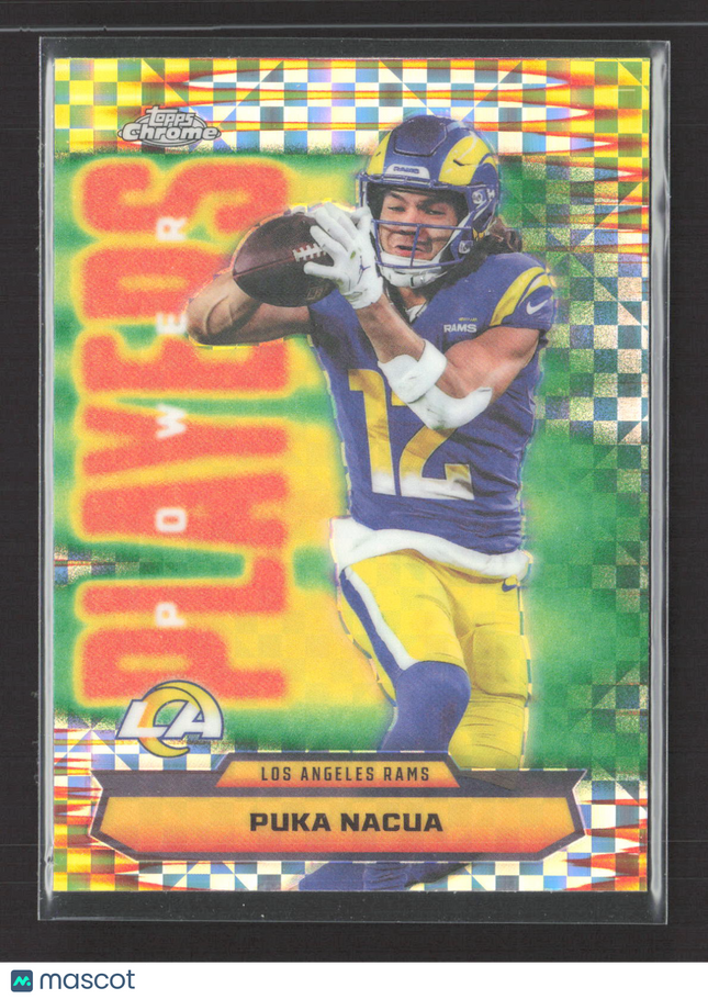 2025 Topps Chrome Power Players Puka Nacua #PP-24 Xfractor Refractor