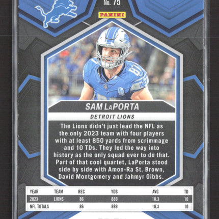 2024 Panini Mosaic Prizm Sam LaPorta #75 Green