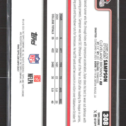 2025 Topps Chrome Dylan Sampson #308 Pulsar RC