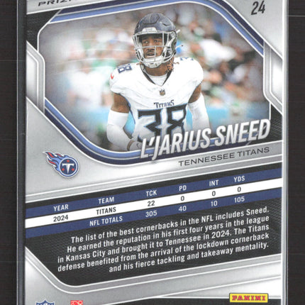 2025 Panini Prizm L'Jarius Sneed #24 Lazer