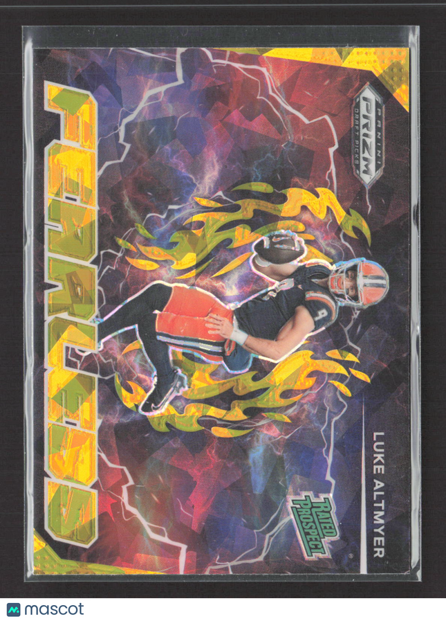 2025 Panini Prizm Draft Picks Fearless Luke Altmyer #F-LAR Gold Ice