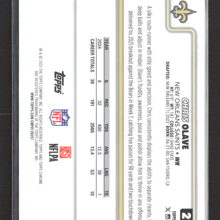 2025 Topps Chrome Chris Olave #216 RayWave