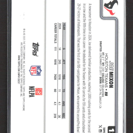 2025 Topps Chrome Joe Mixon #120 Pulsar