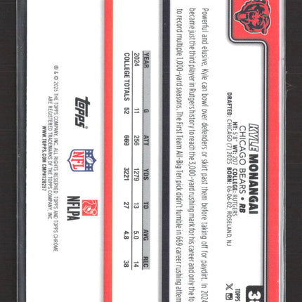 2025 Topps Chrome Kyle Monangai #382 RC