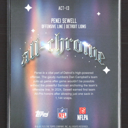 2025 Topps Chrome All-Chrome Penei Sewell #ACT-13 Black