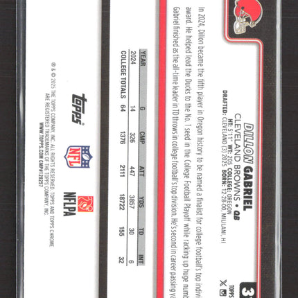 2025 Topps Chrome Dillon Gabriel #317 RC