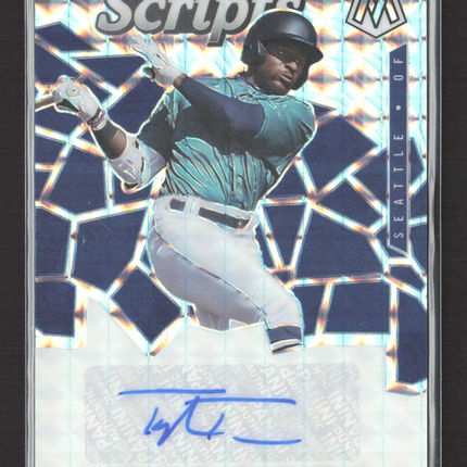 2021 Panini Mosaic Baseball Scripts Taylor Trammell #SCR-TA Auto