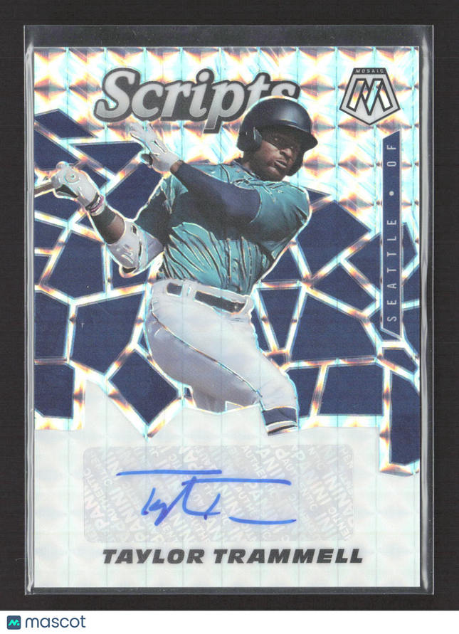 2021 Panini Mosaic Baseball Scripts Taylor Trammell #SCR-TA Auto