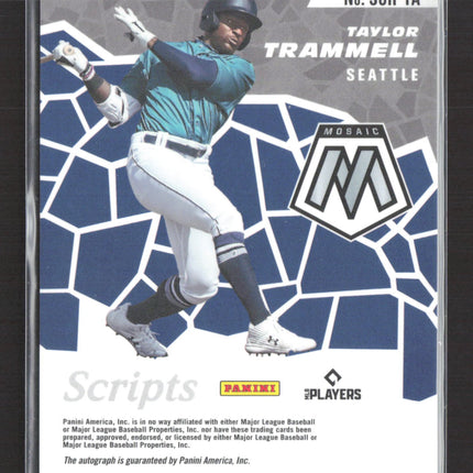 2021 Panini Mosaic Baseball Scripts Taylor Trammell #SCR-TA Auto