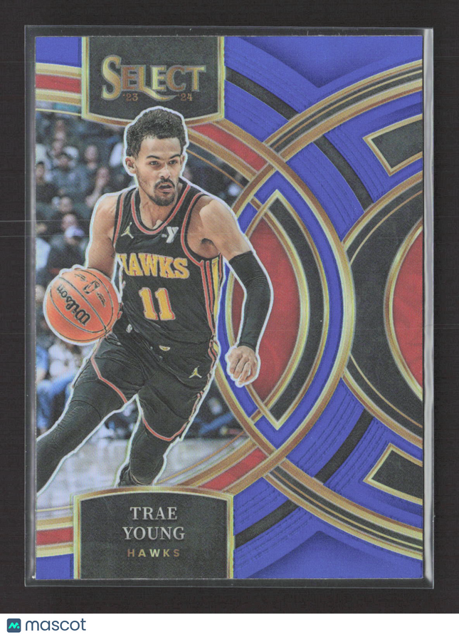 2024 Panini Select Premier Prizm Trae Young #158 Blue