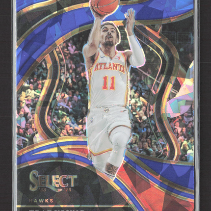 2024 Panini Select Courtside Trae Young #243 Blue Ice Prizm