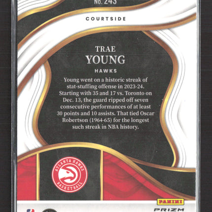 2024 Panini Select Courtside Trae Young #243 Blue Ice Prizm