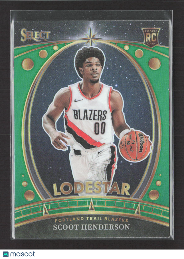 2024 Panini Select Prizm Lodestar Scoot Henderson #1 Green RC