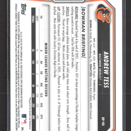 2024 Bowman Andrew Tess #BP-90 Purple 1st Bowman 199/250